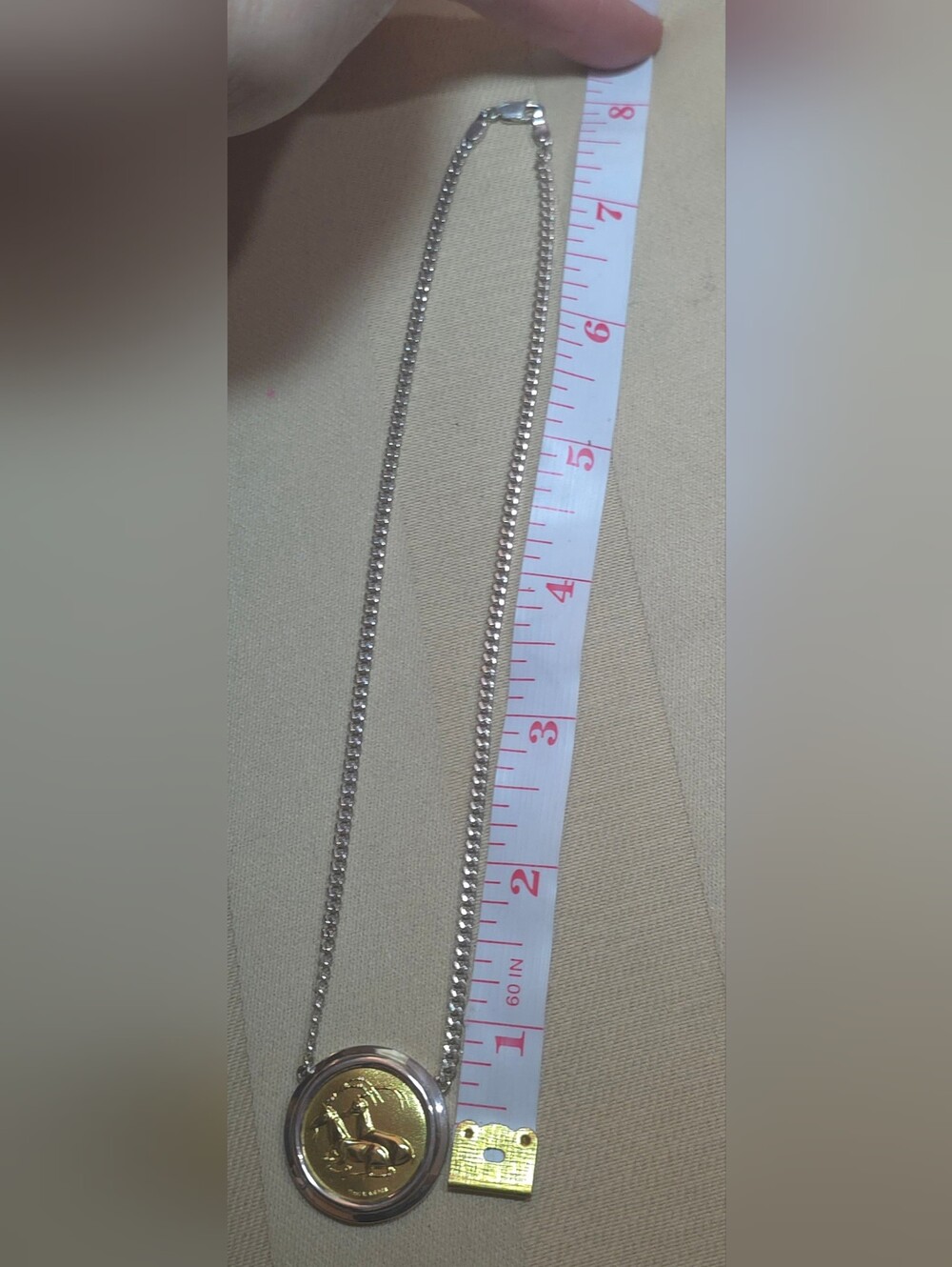 SOLID 18K LLIAS LALAOUNIS GREEK GOLD COIN SET IN A 925 BEZEL AND AN 18IN CHAIN - Picture 3 of 8